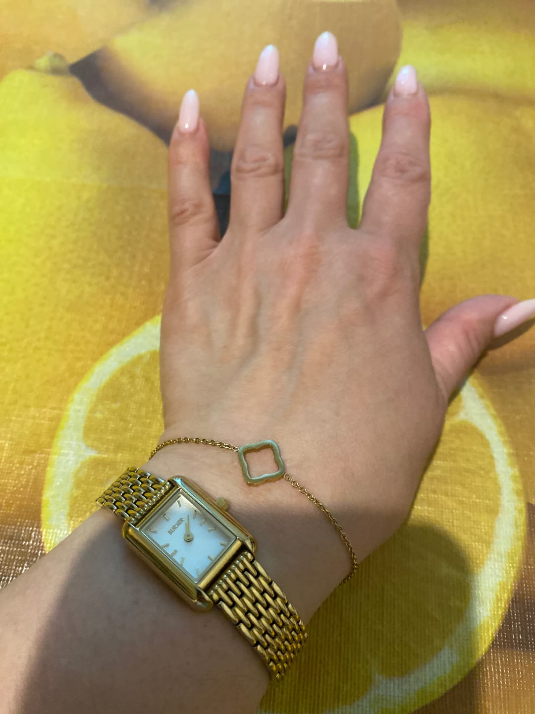 Customer photo review of Olivia Petite Gold White
