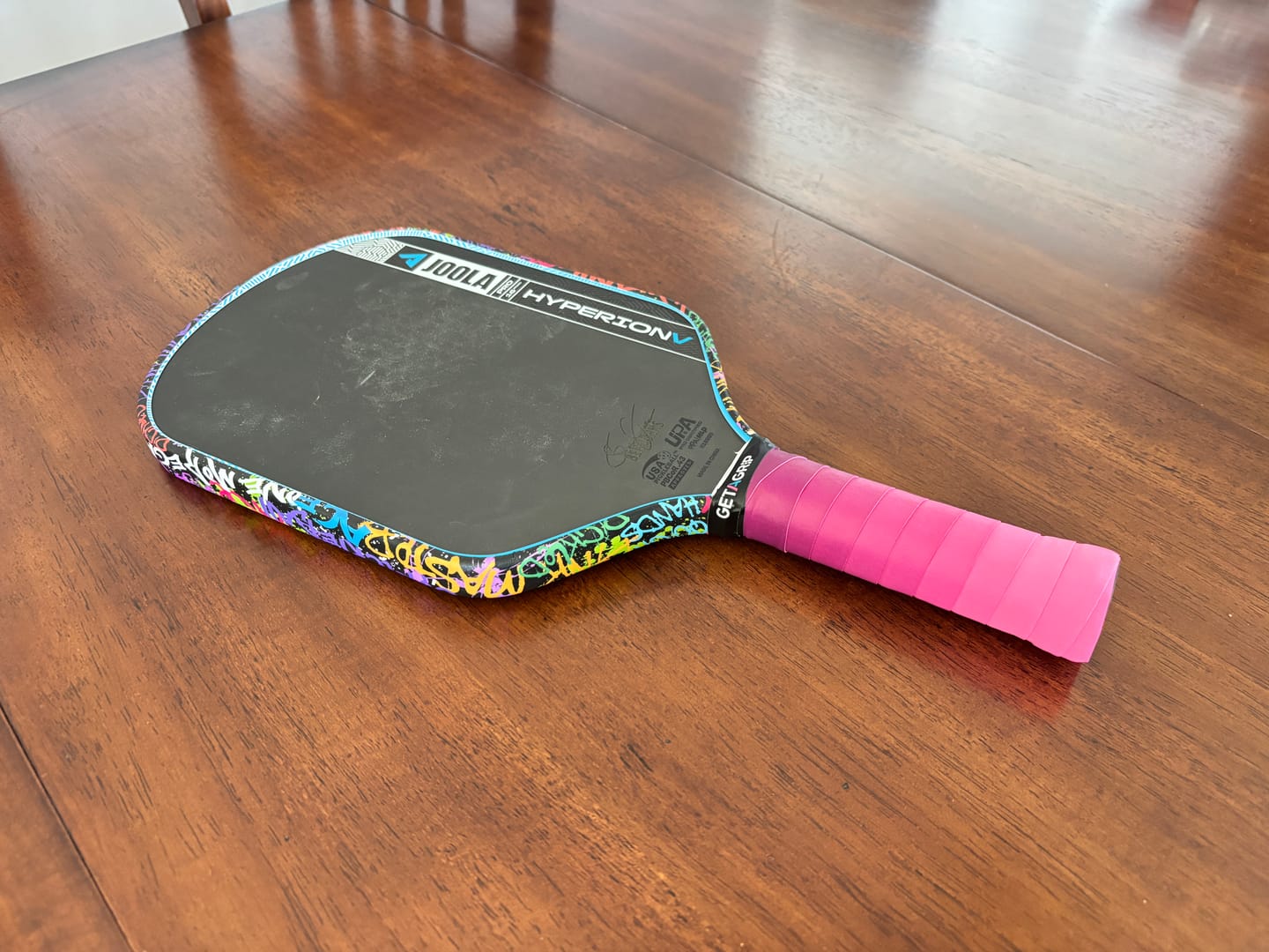 Customer photo review of Graffiti 2.0 Edge Tape (3 pack) - Pickleball Paddle Edge Tape