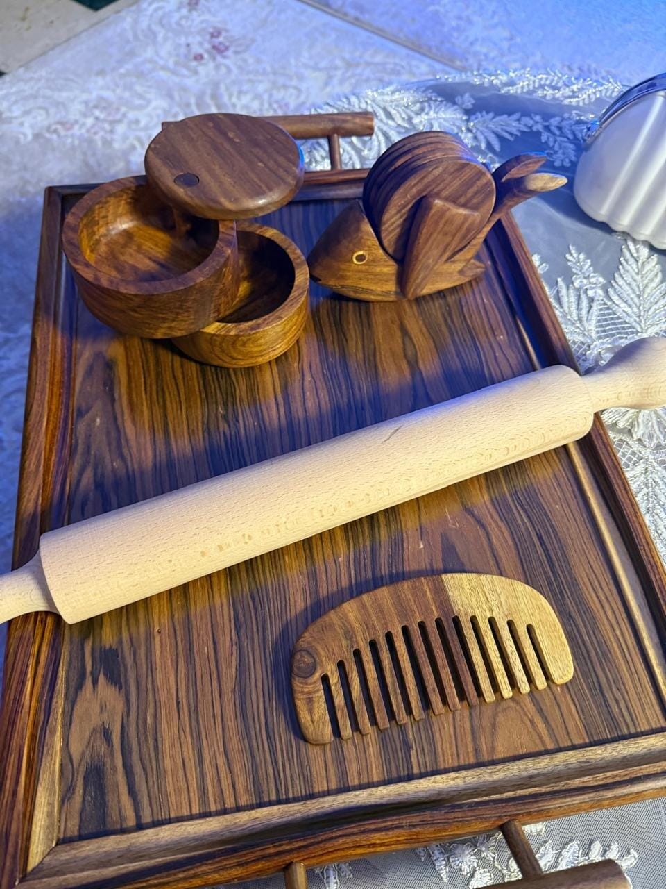 Customer photo review of Classic Wooden Bar Tray