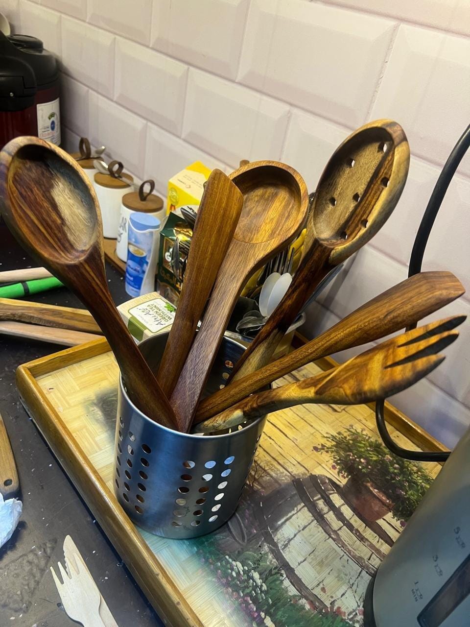 Customer photo review of Wooden Cooking Spoons
