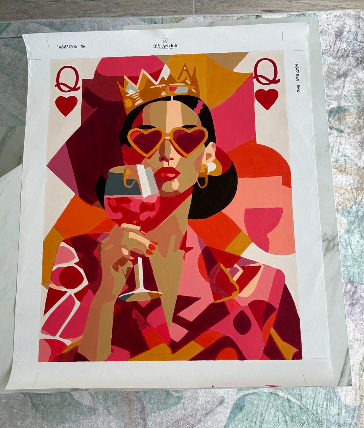 Customer photo review of The queen | Paint by Number