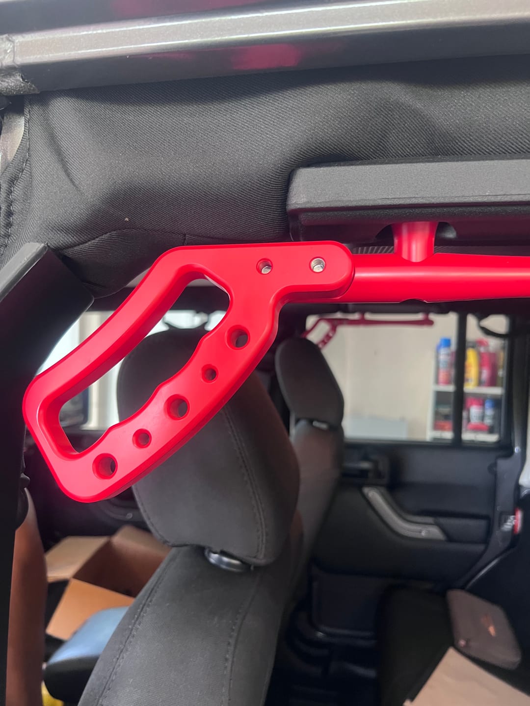 Customer photo review of Front Loop Grab Handles for 2007-2018 Jeep Wrangler JK - CMM Offroad