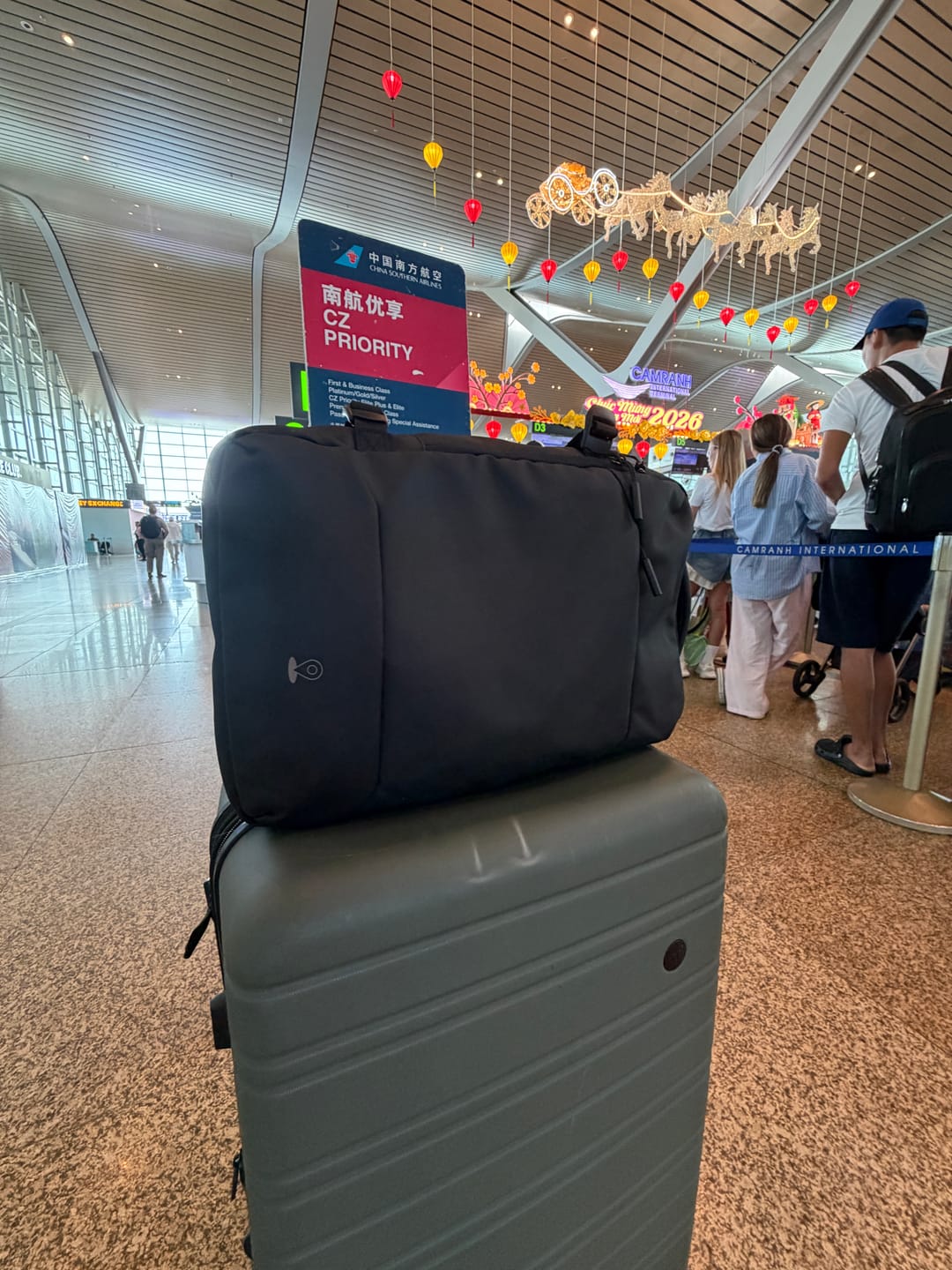 Customer photo review of The Digital Nomad Backpack