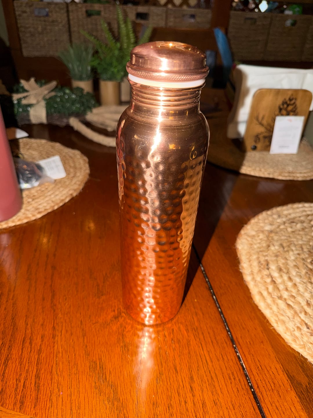 Customer photo review of Certified Ayurveda® Pure Copper Water Bottles - V2 Hand-Hammered Edition