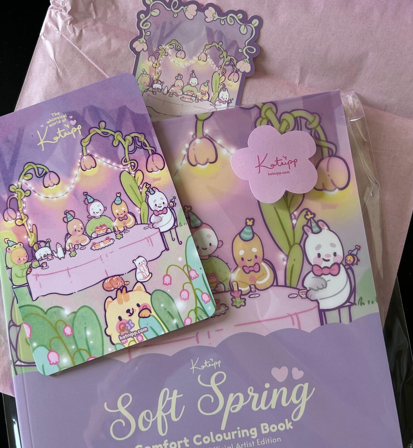 Customer photo review of PRE ORDER | Katnipp Soft Spring Comfort Colouring Book | Kawaii Spring Colouring Book Artist Edition