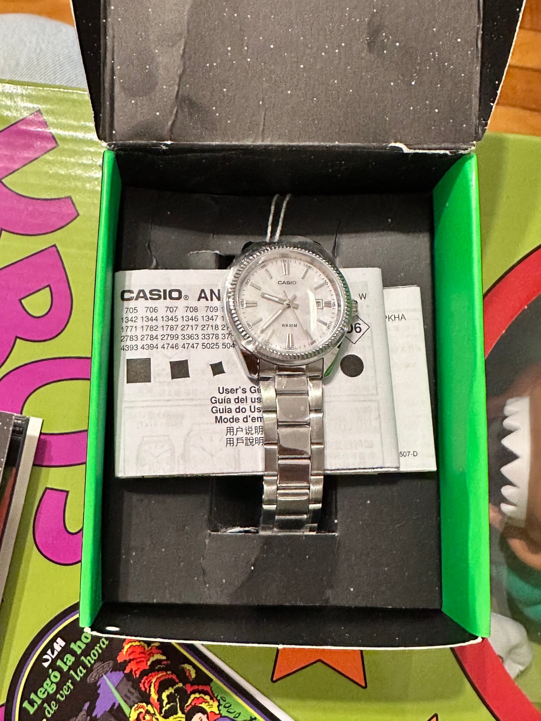 Customer photo review of Reloj Casio Tank Análogo LTP-1234DS-4A Nácar Rosa