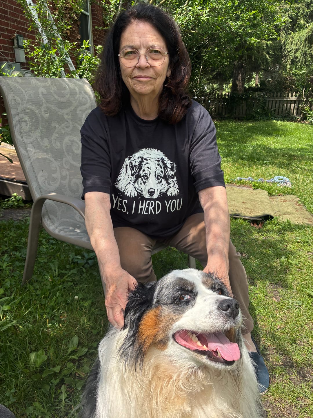 Customer photo review of Australian Shepherd Herd You T-Shirt