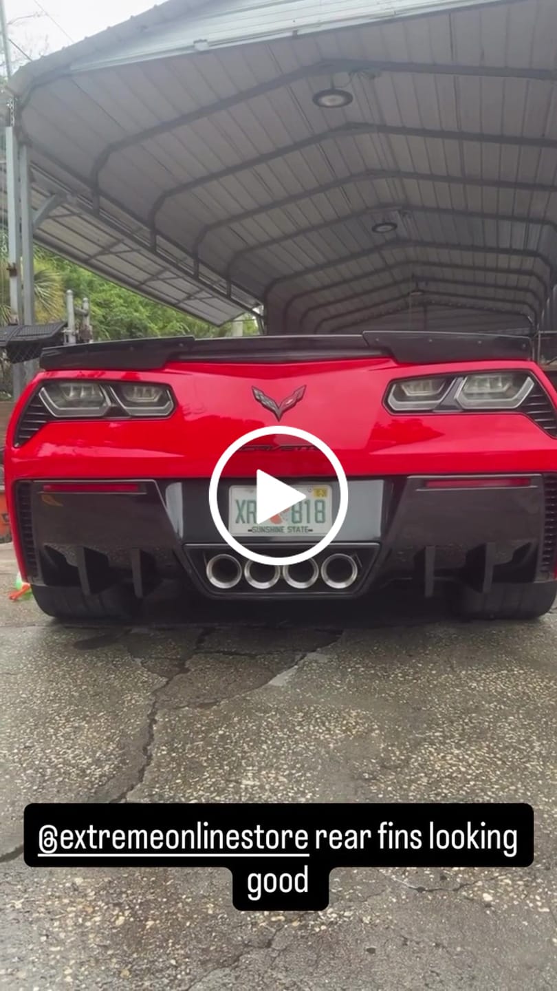 Customer video review of Corvette C7 Rear Bumper Diffuser Fins