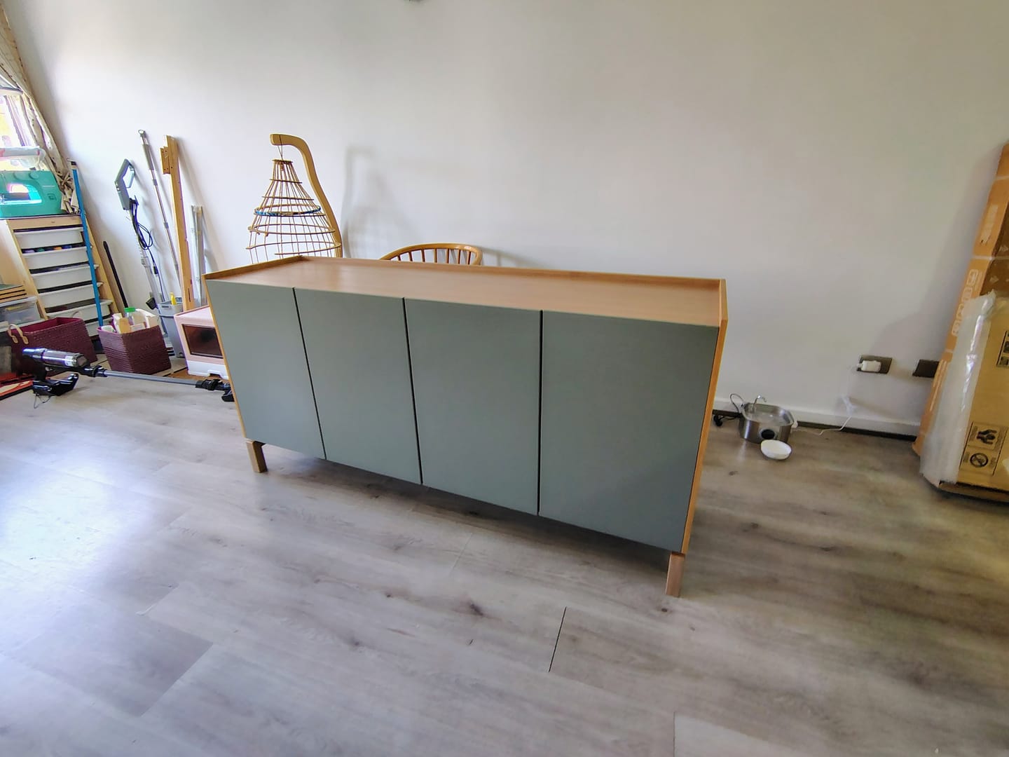 Customer photo review of Buffet Barcelona 4P + 1C Verde - Roble