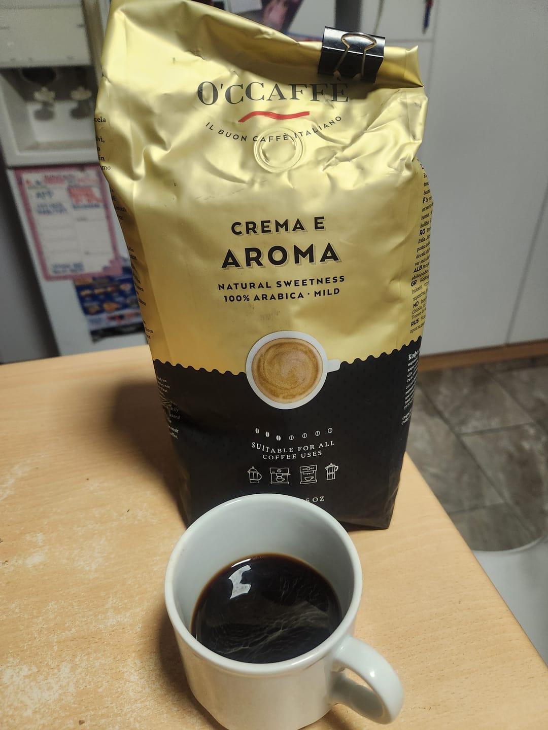 Customer photo review of Occaffe Grano Crema E Aroma 100% Arabica 1kg