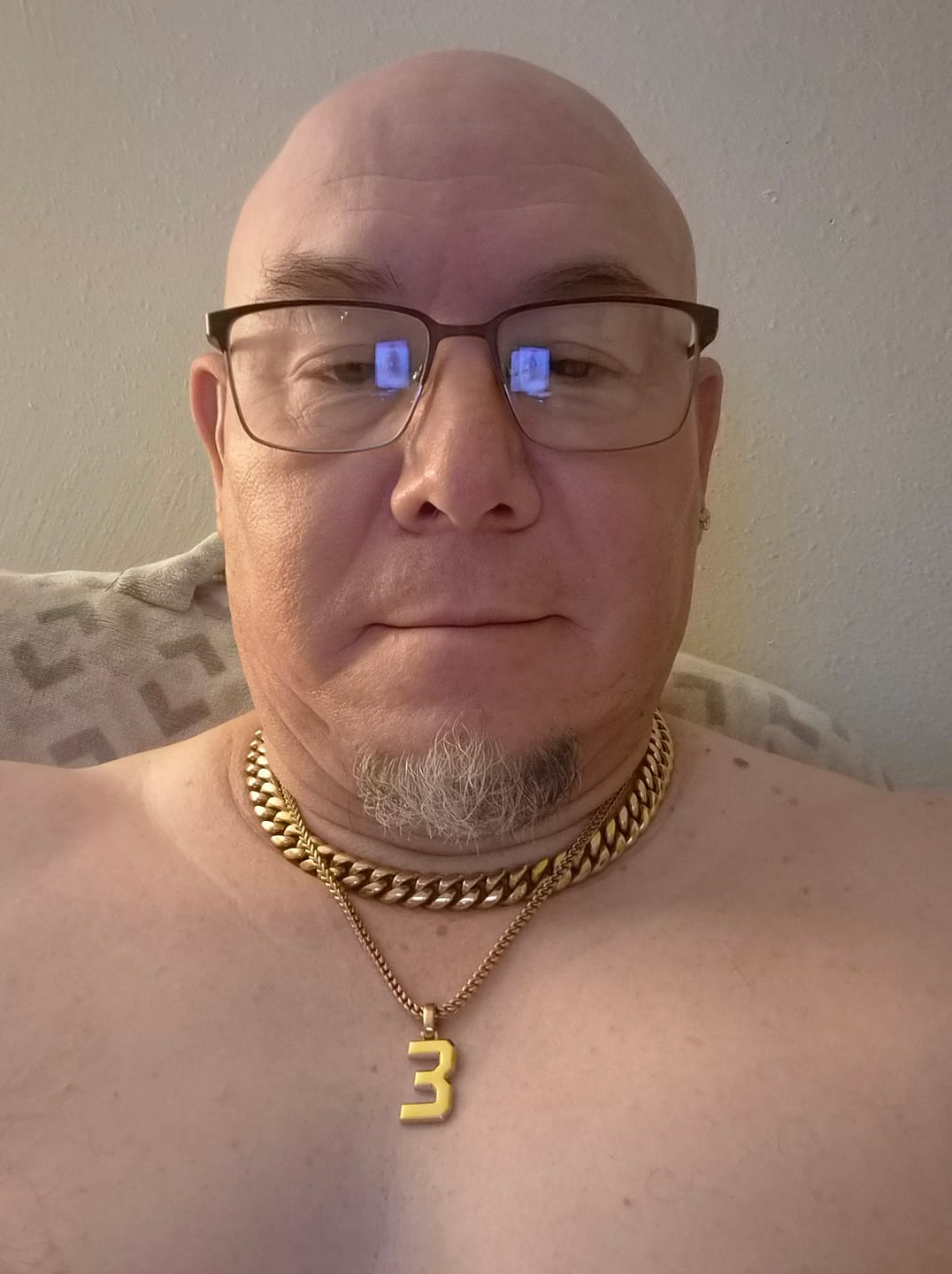 Customer photo review of Signature Jersey Number Pendant 18K Plated Gold