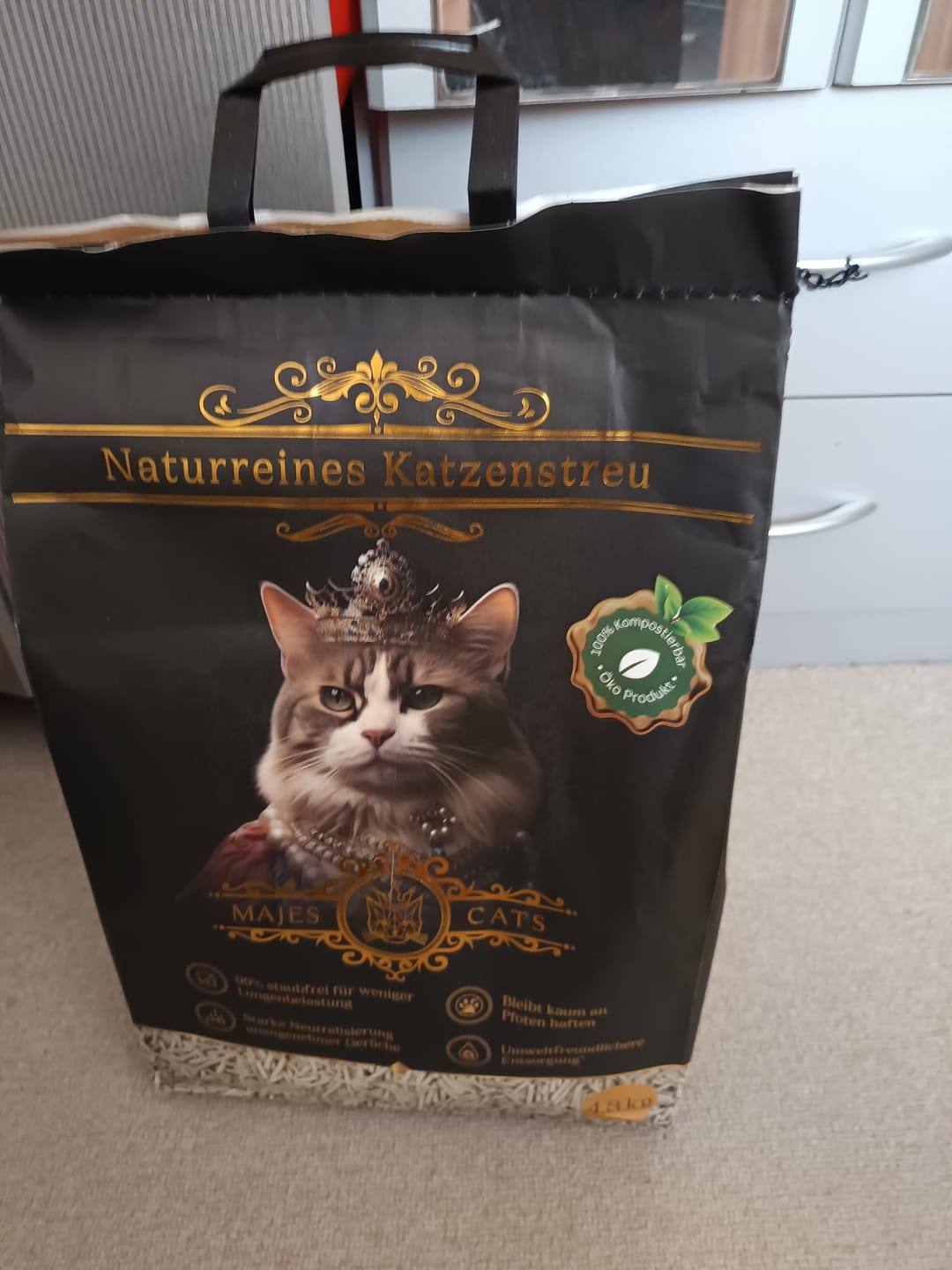 Customer photo review of Naturreines Katzenstreu