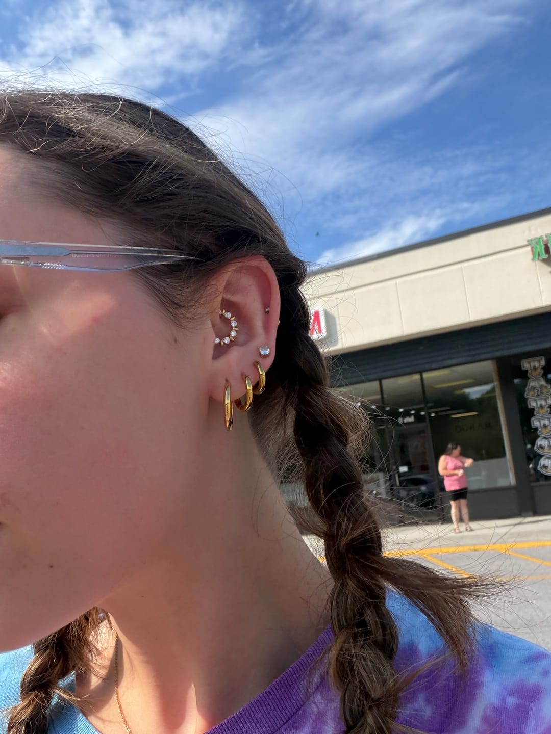 Customer photo review of Gold Trio Mini Hoop Set