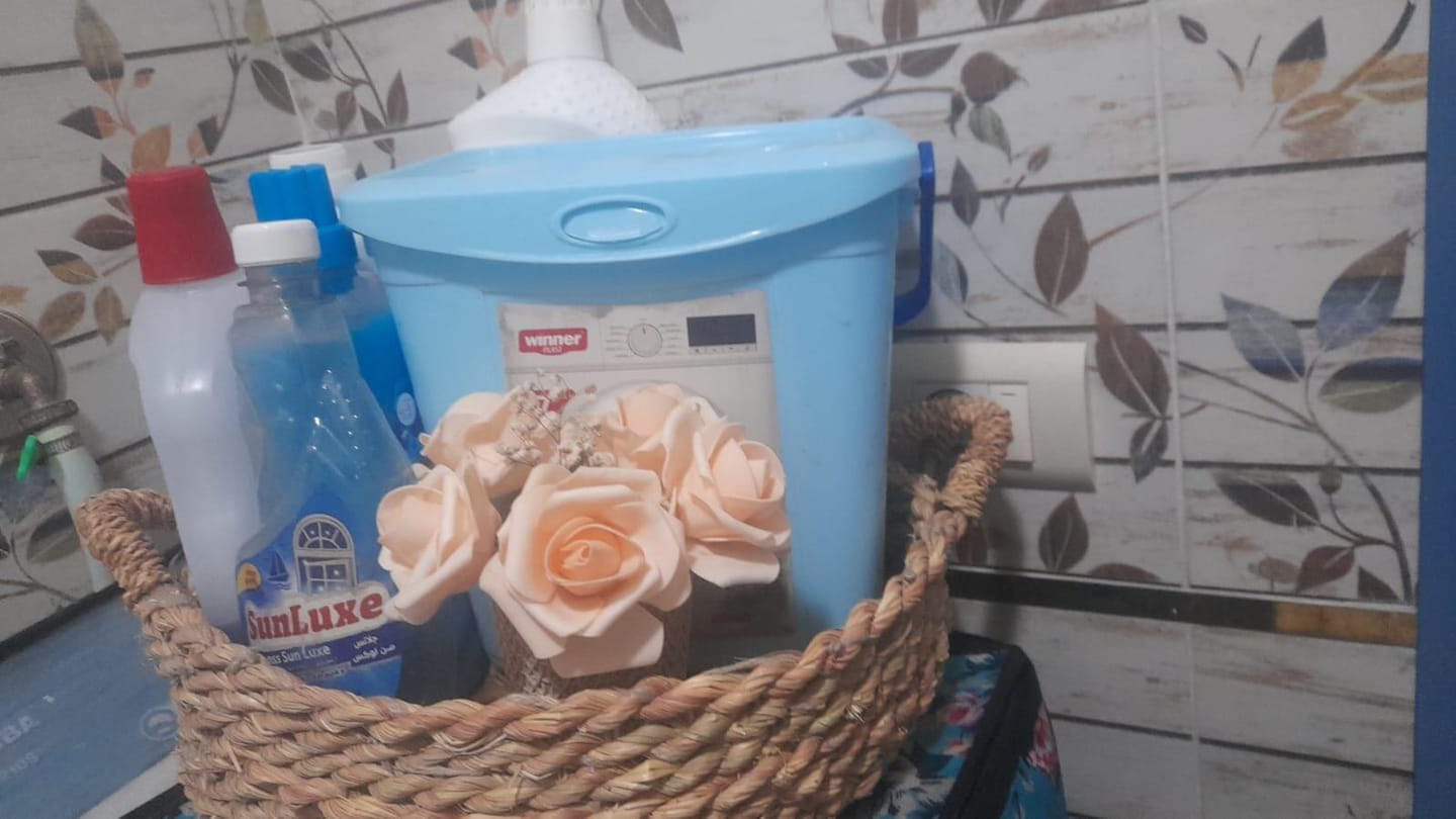 Customer photo review of Woven Storage Basket with Handles