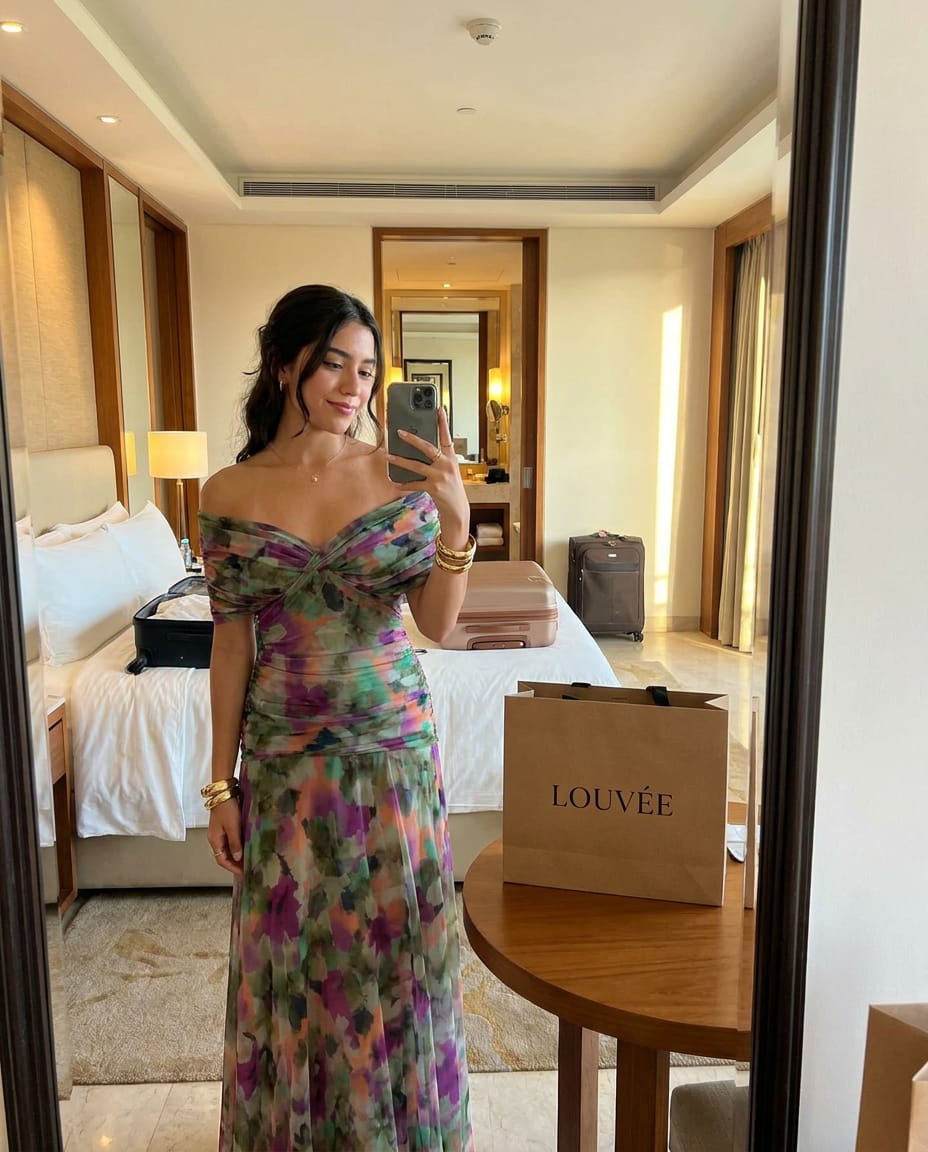 Customer photo review of GIOVANNA™ | VESTIDO PLISADO ELEGANTE MULTICOLOR