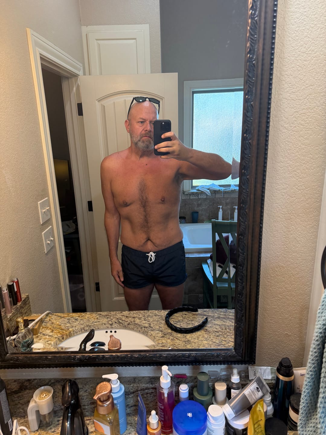 Customer photo review of Men's Quick Dry Sand Beach Board Shorts