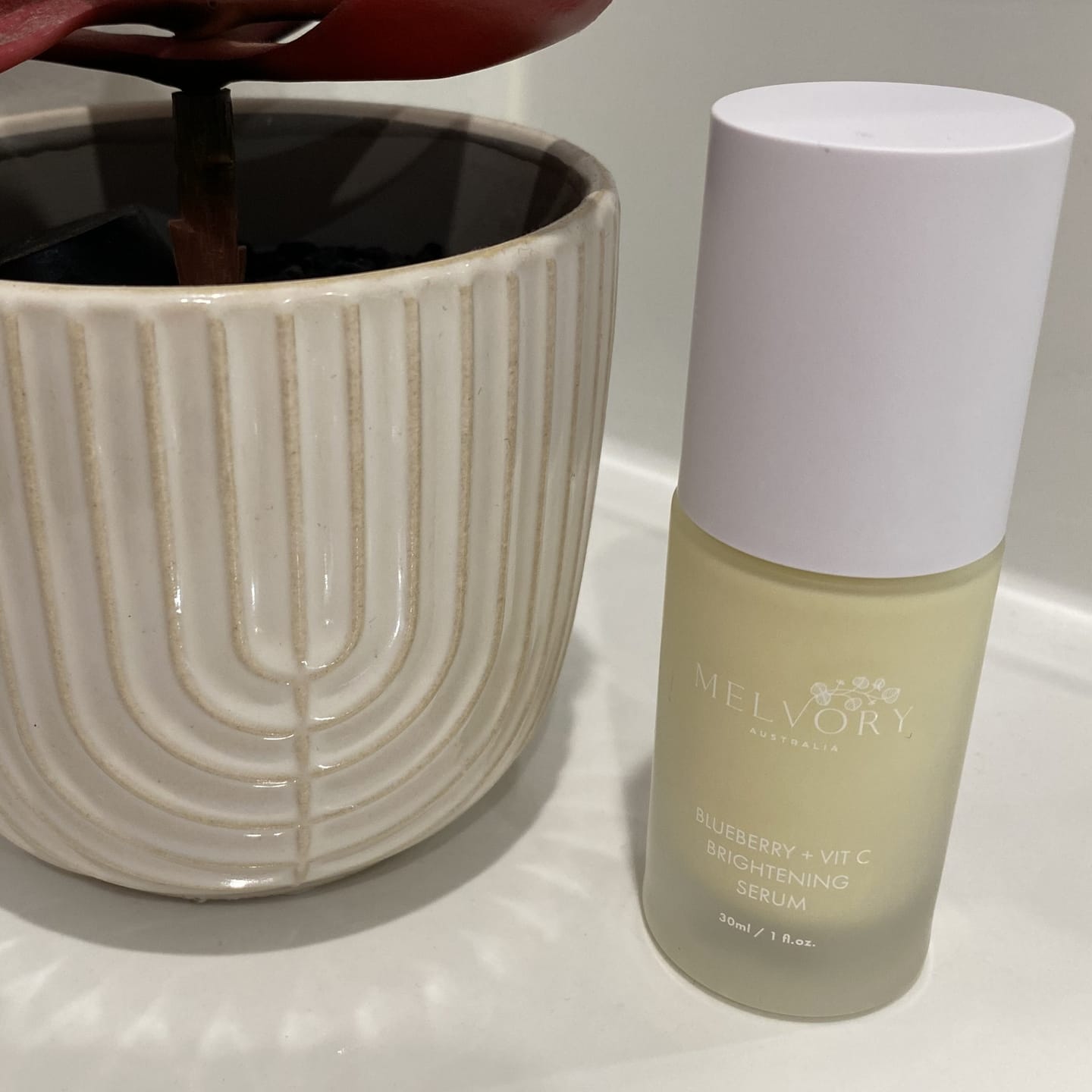 Customer photo review of Blueberry + Vit C Brightening Serum
