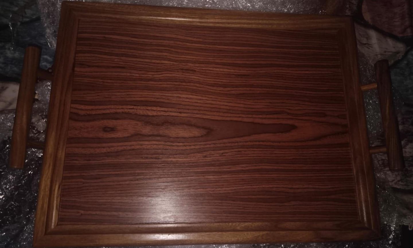 Customer photo review of Classic Wooden Bar Tray