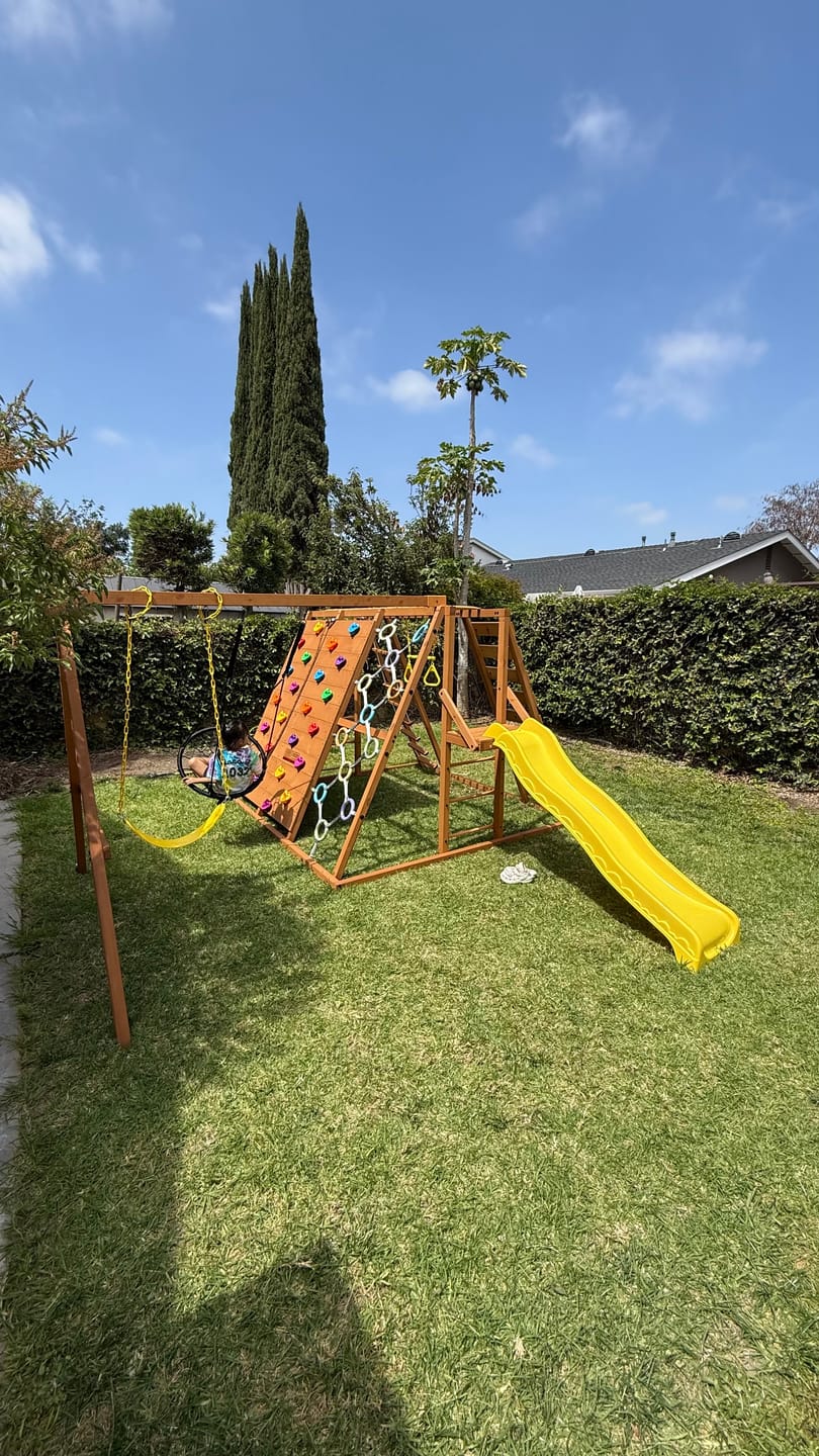 Customer photo review of Sycamore | Outdoor Sensory Swing Set & Jungle Gym
