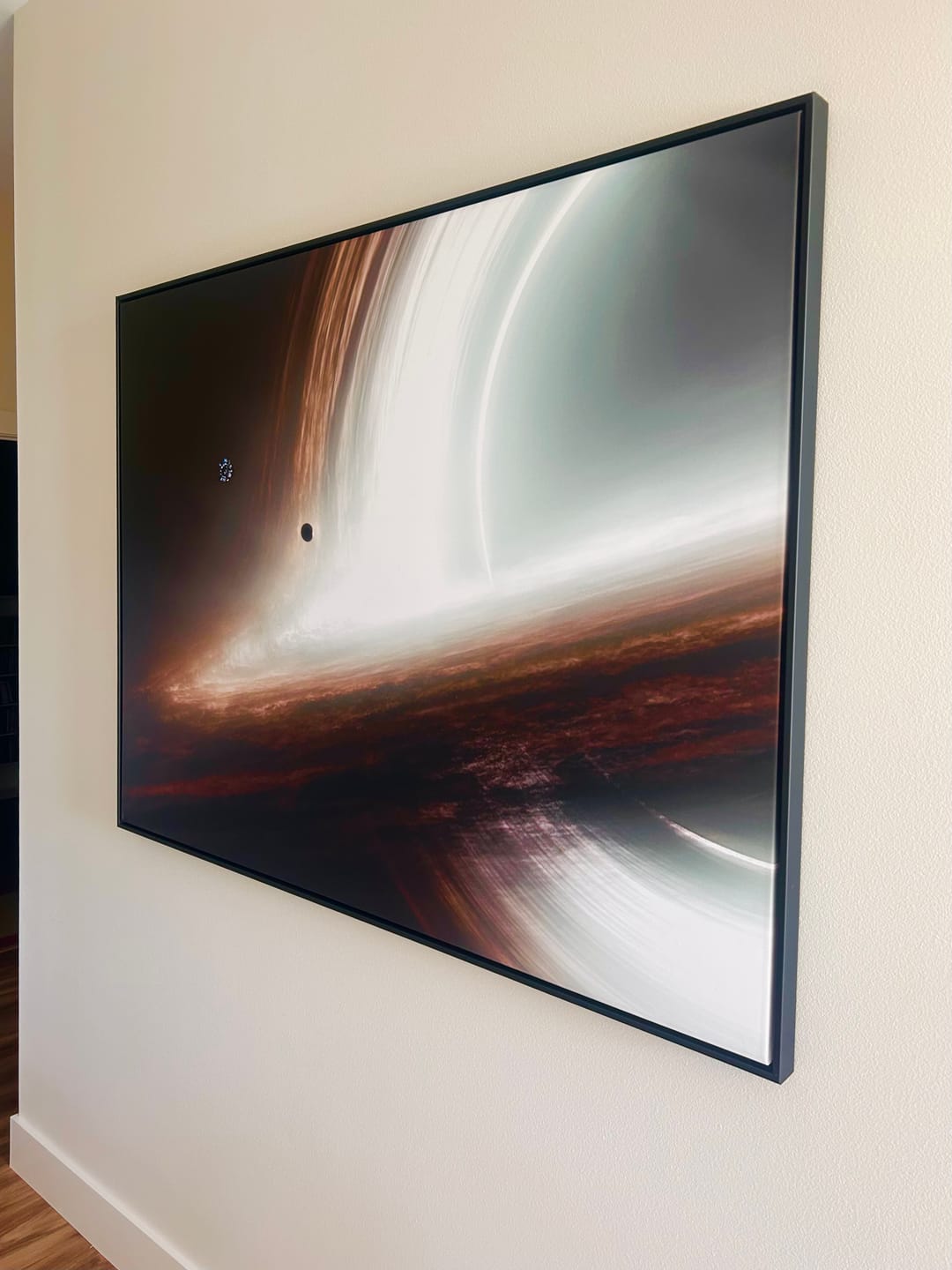 Customer photo review of Interstellar Gargantua Wall Art