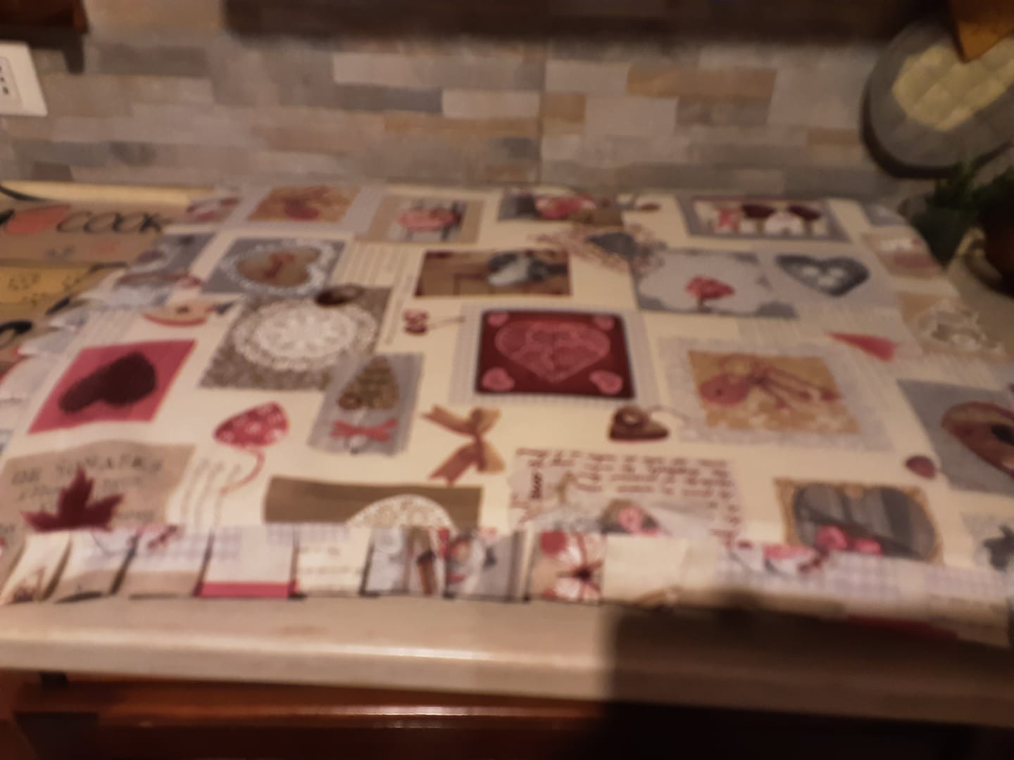Customer photo review of Set Copriforno 40x55 e Coprifornello 50x75 imbottito lavabile Stile Shabby Chic fantasia Chiave