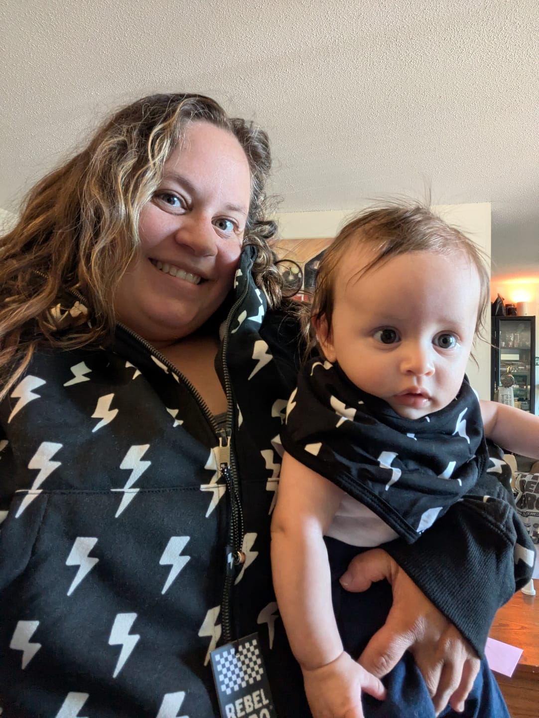 Customer photo review of Bamboo Bandana Bib in Jagger