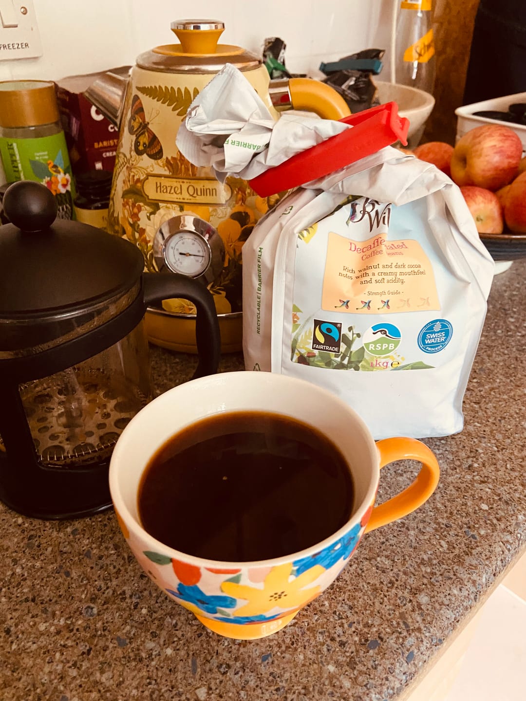 Customer photo review of Swiss Water Decaf Organic Coffee, Beans & Ground - 1kg, 200g