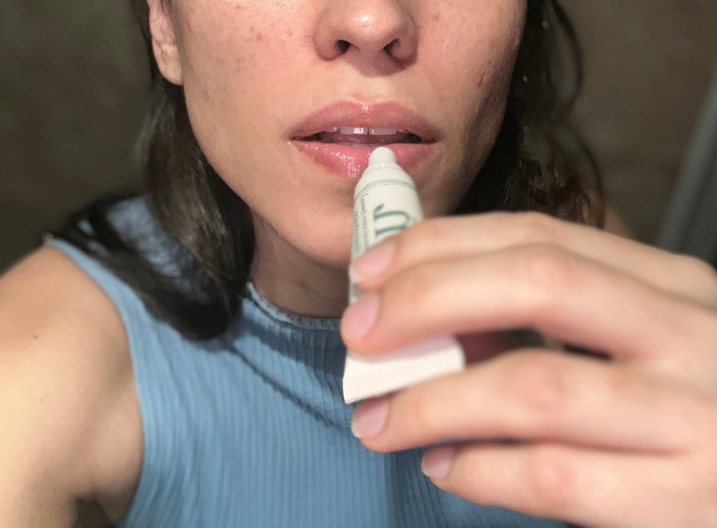 Customer photo review of Hidratante Labial com CBA e Ácido Hialurônico ON 10 g
