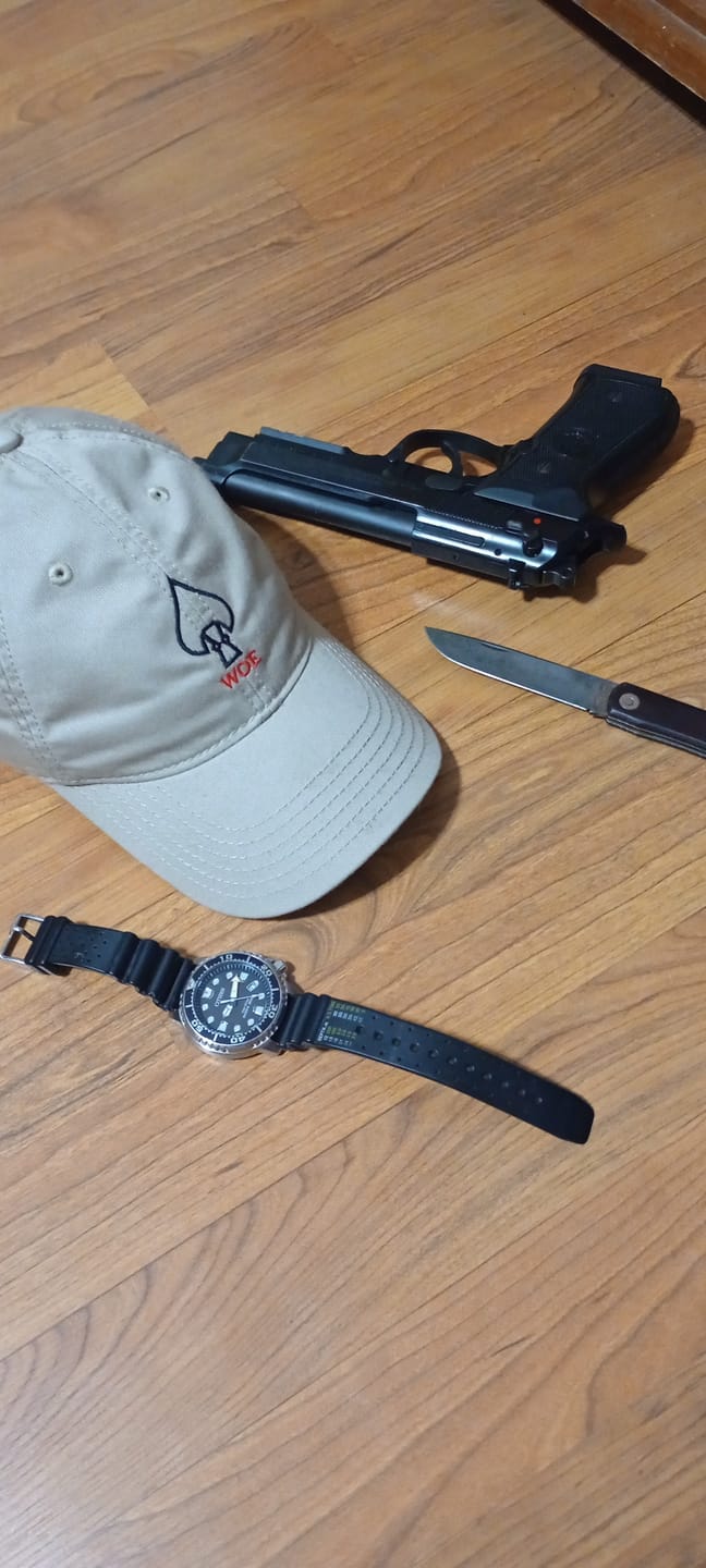 Customer photo review of The Watches of Espionage Dad Hat