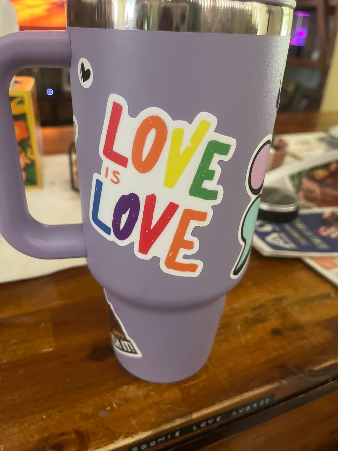 Customer photo review of Love is Love Sticker - Lettering