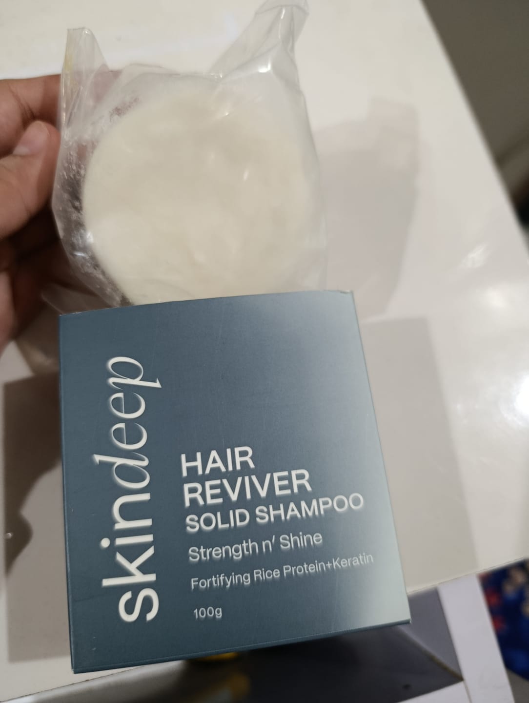 Customer photo review of HAIR REVIVER - Rice Protein Solid Shampoo