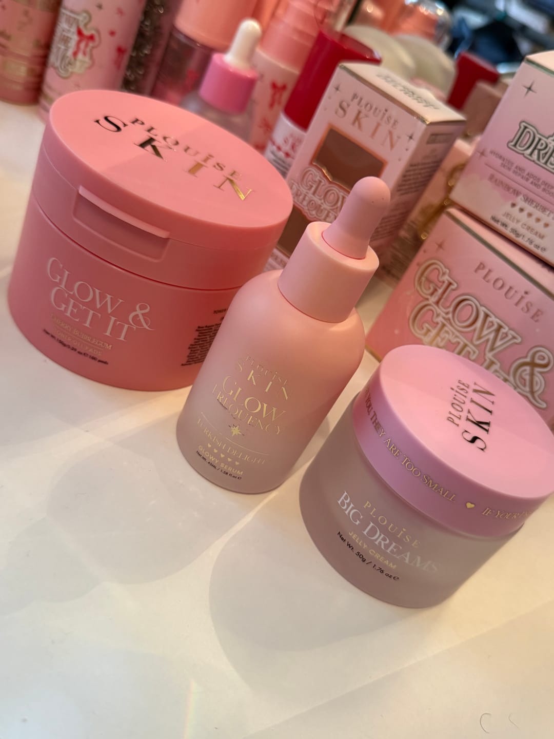 Customer photo review of Glass Glow Skincare Trio