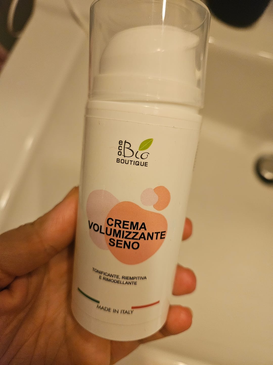 Customer photo review of Crema Volumizzante Seno