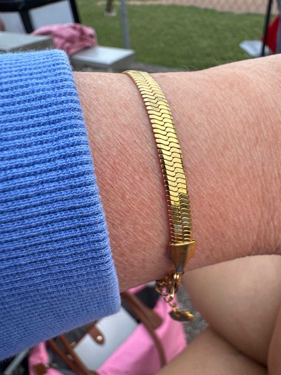 Customer photo review of Chelsea Herringbone Bracelet