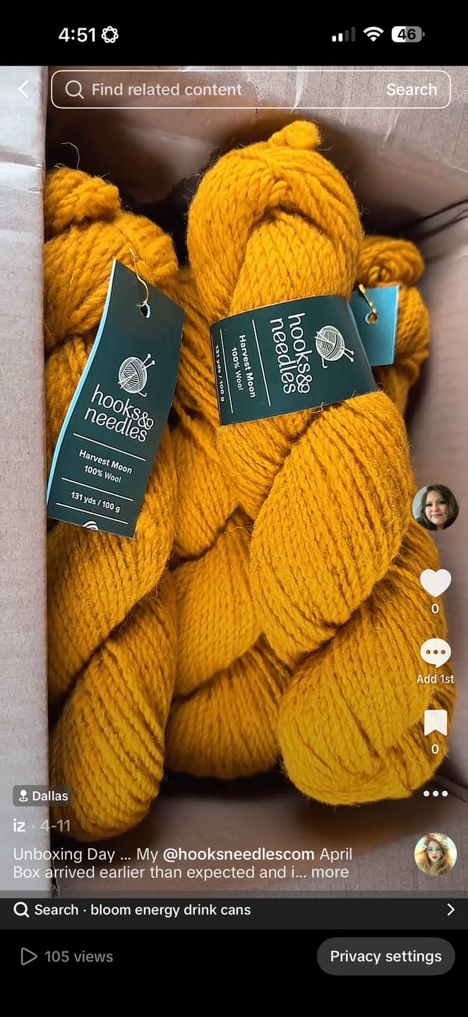 Customer photo review of Loyalty Yarn 2 skeins