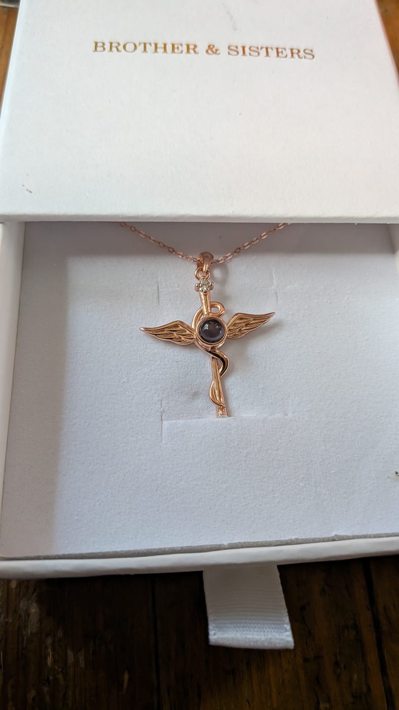 Customer photo review of Protection Photo Necklace