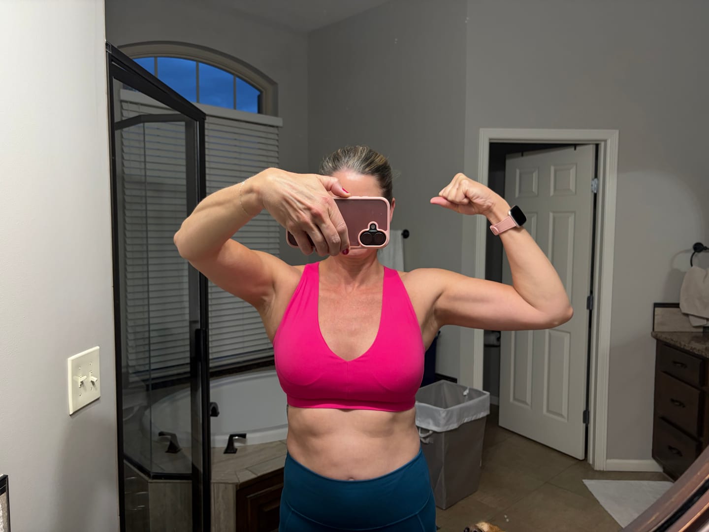 Customer photo review of DAYDREAM V-Scoop Neck Racerback Sports Bra