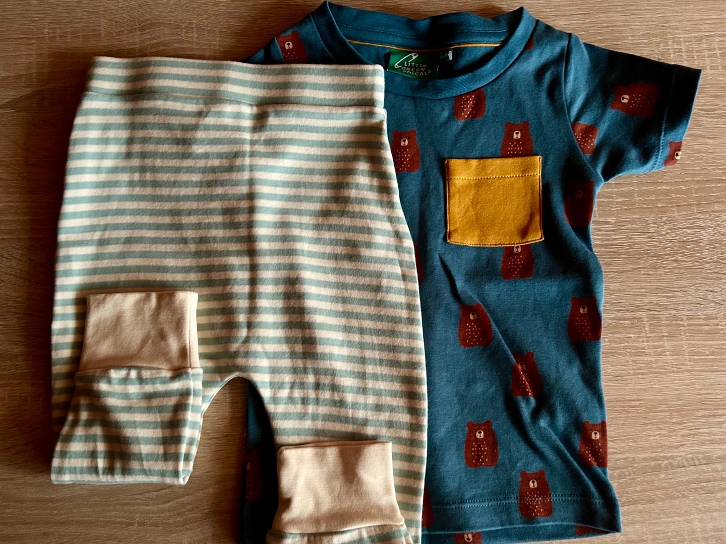 Customer photo review of Teddy Bears Organic T Shirt & Jogger Playset