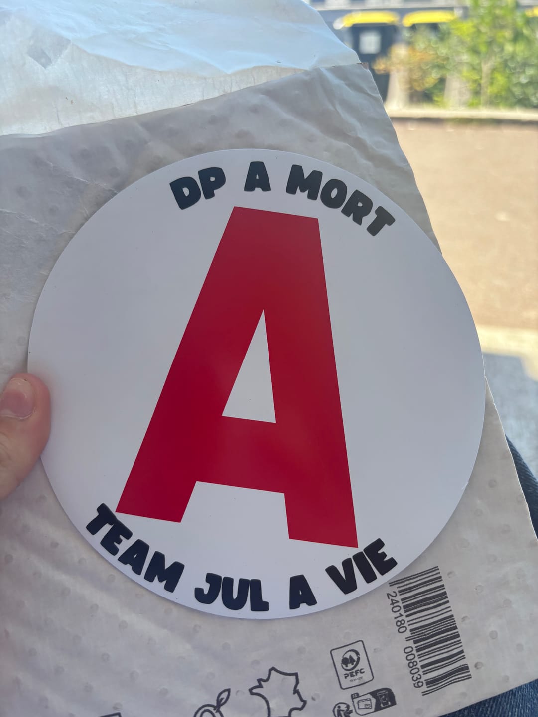 Customer photo review of Disque A Personnalisé – Autocollant Magnétique