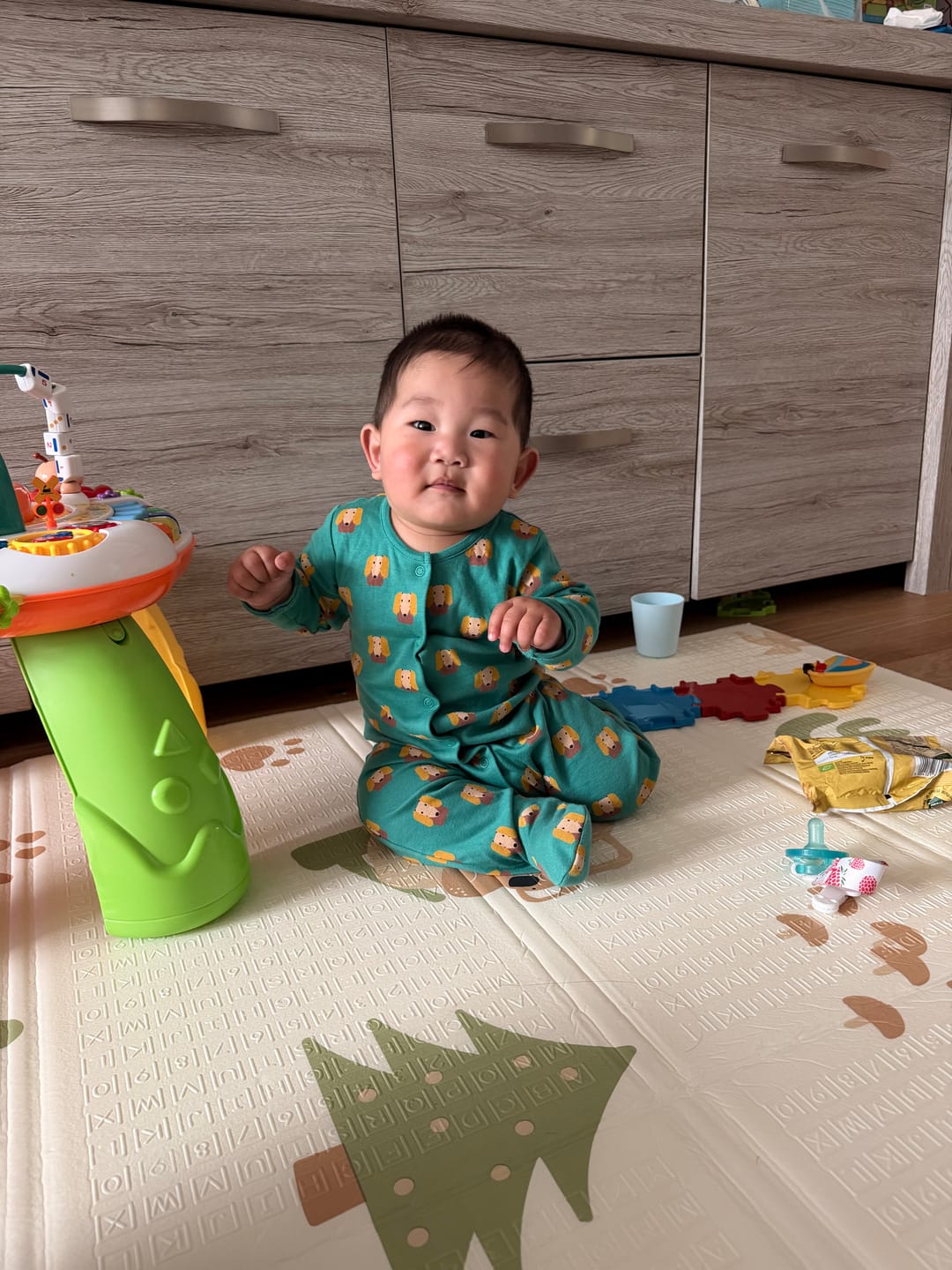 Customer photo review of Little Dogs Organic Babygrow
