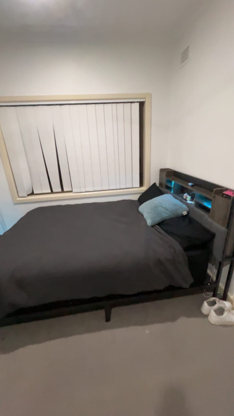 Customer photo review of Queen Metal Bed Frame with Headboard Storage Light