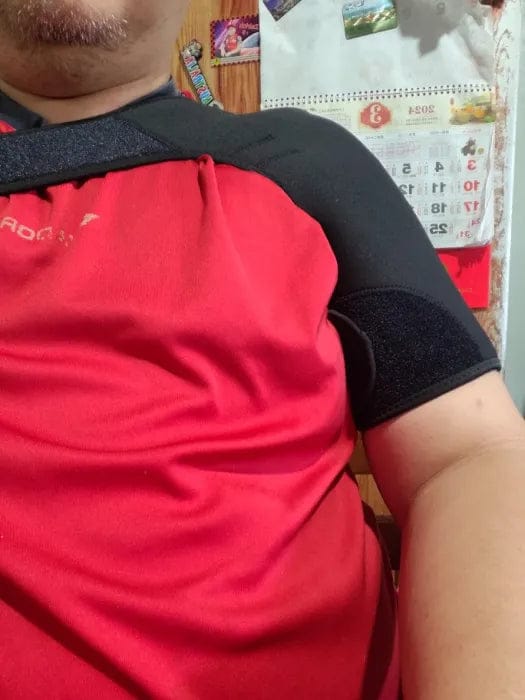 Customer photo review of Shoulder Stabilizer Compression Sleeve