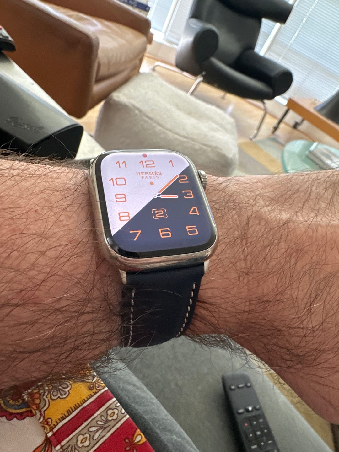Customer photo review of Le Petit Prince x Bluebonnet Italian Leather Apple Watch Band - Midnight Blue