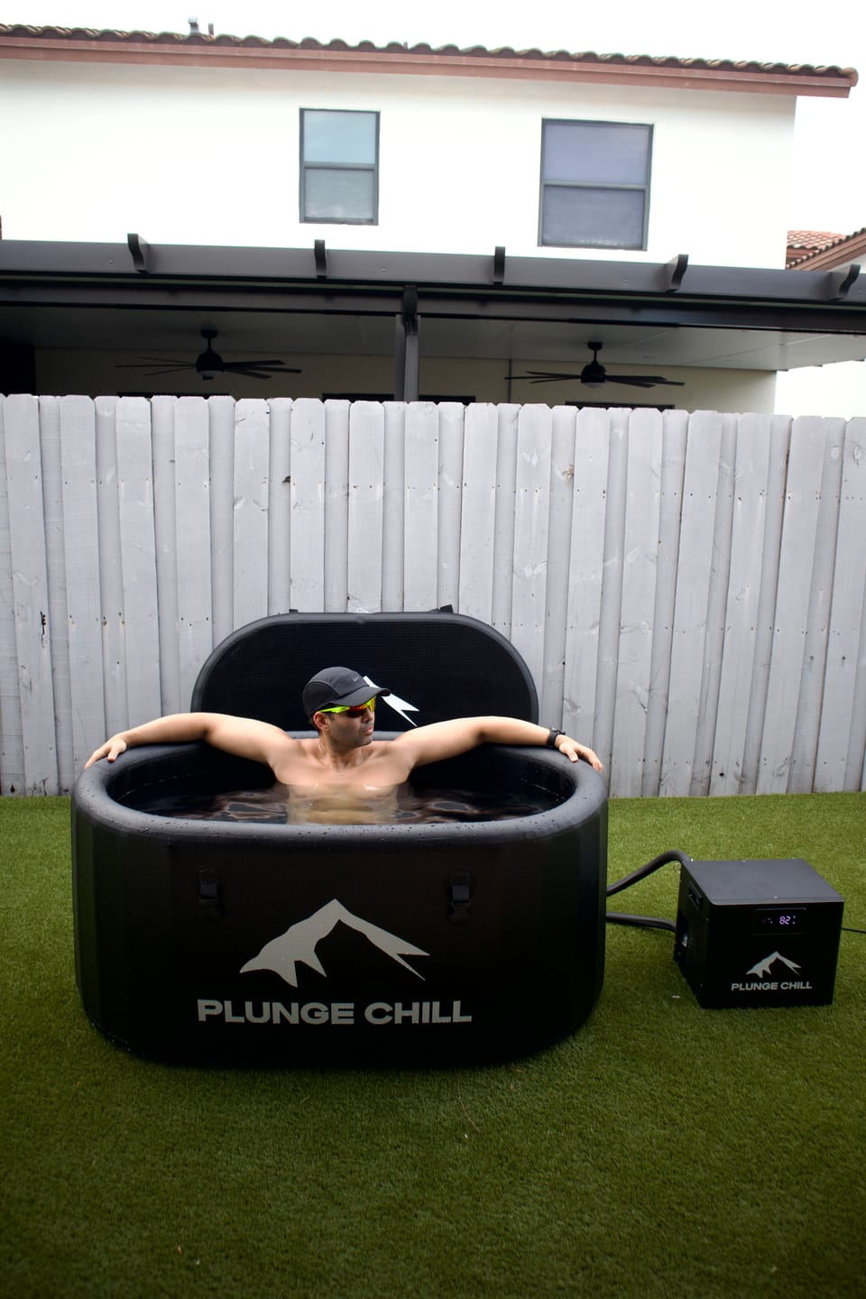 Customer photo review of Cold Plunge Chiller + Pro Tub
