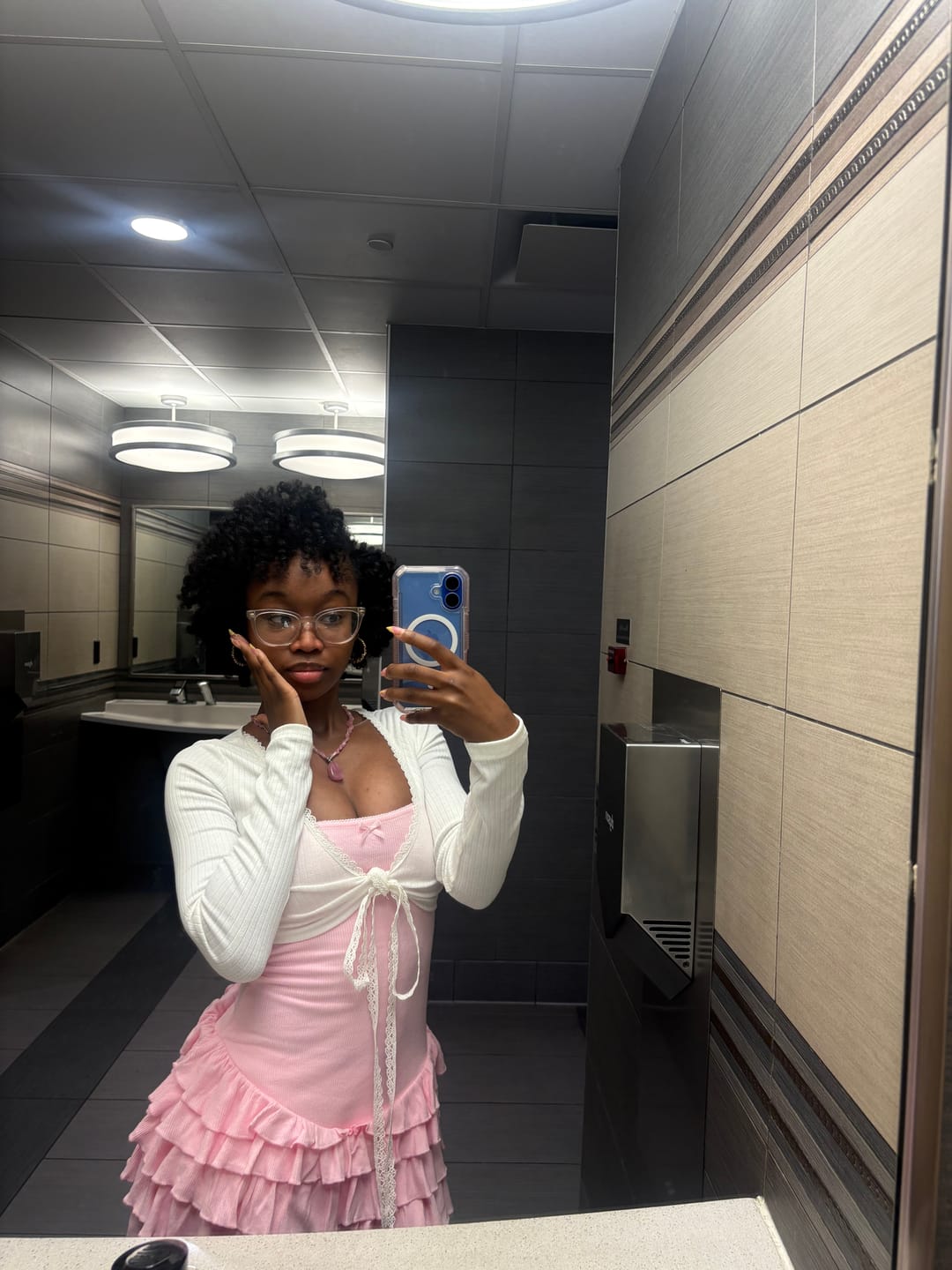 Customer photo review of Serafina Ruffles Mini Dress + Bloomer Shorts Set (Pink)
