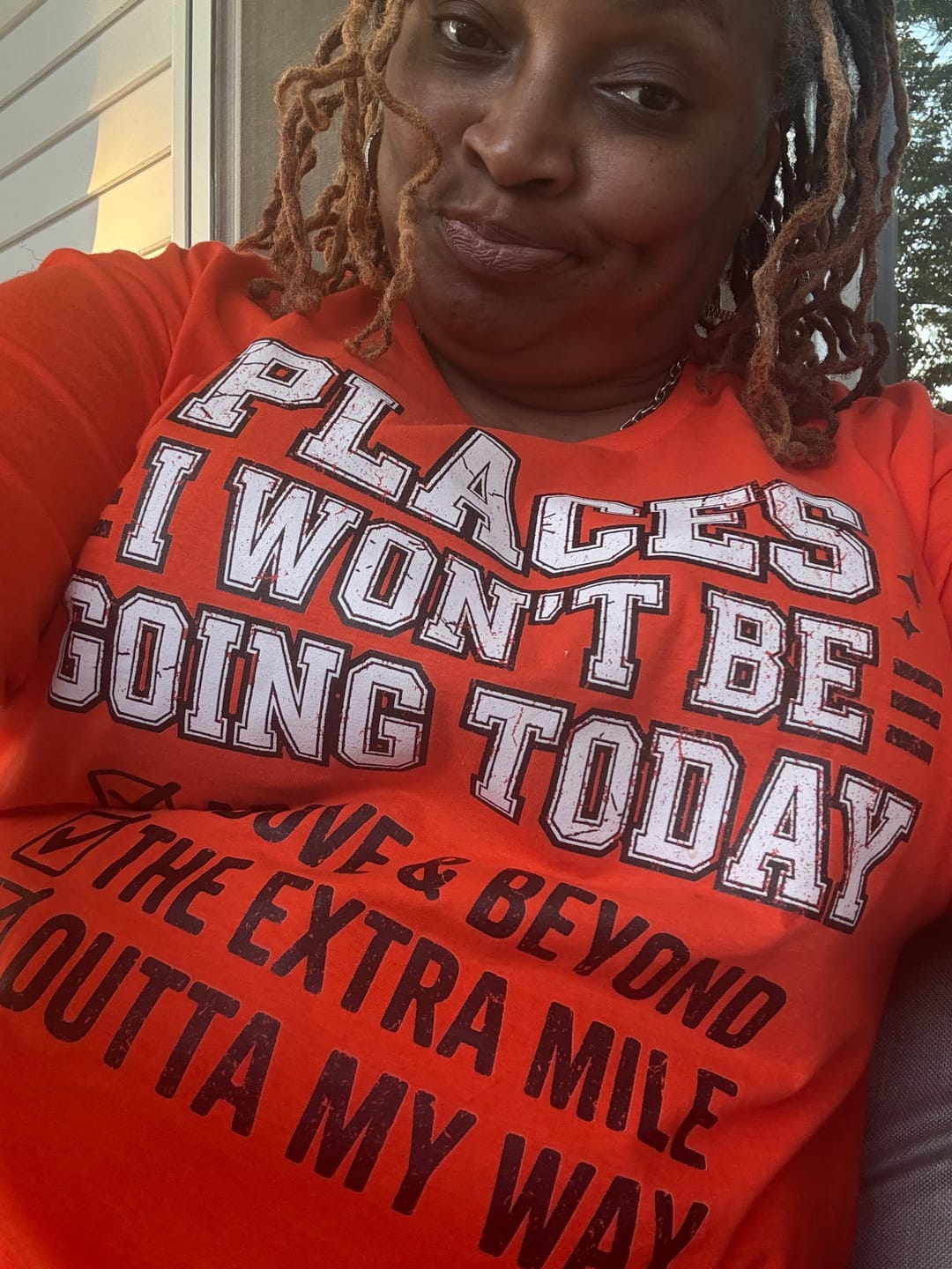 Customer photo review of Places I Won't Be Going (Distressed Design)