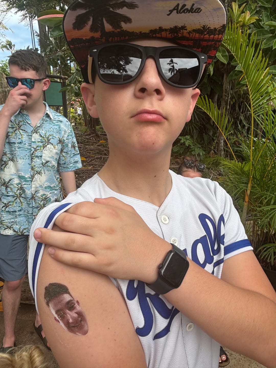 Customer photo review of Custom Photo Face Temporary Tattoo