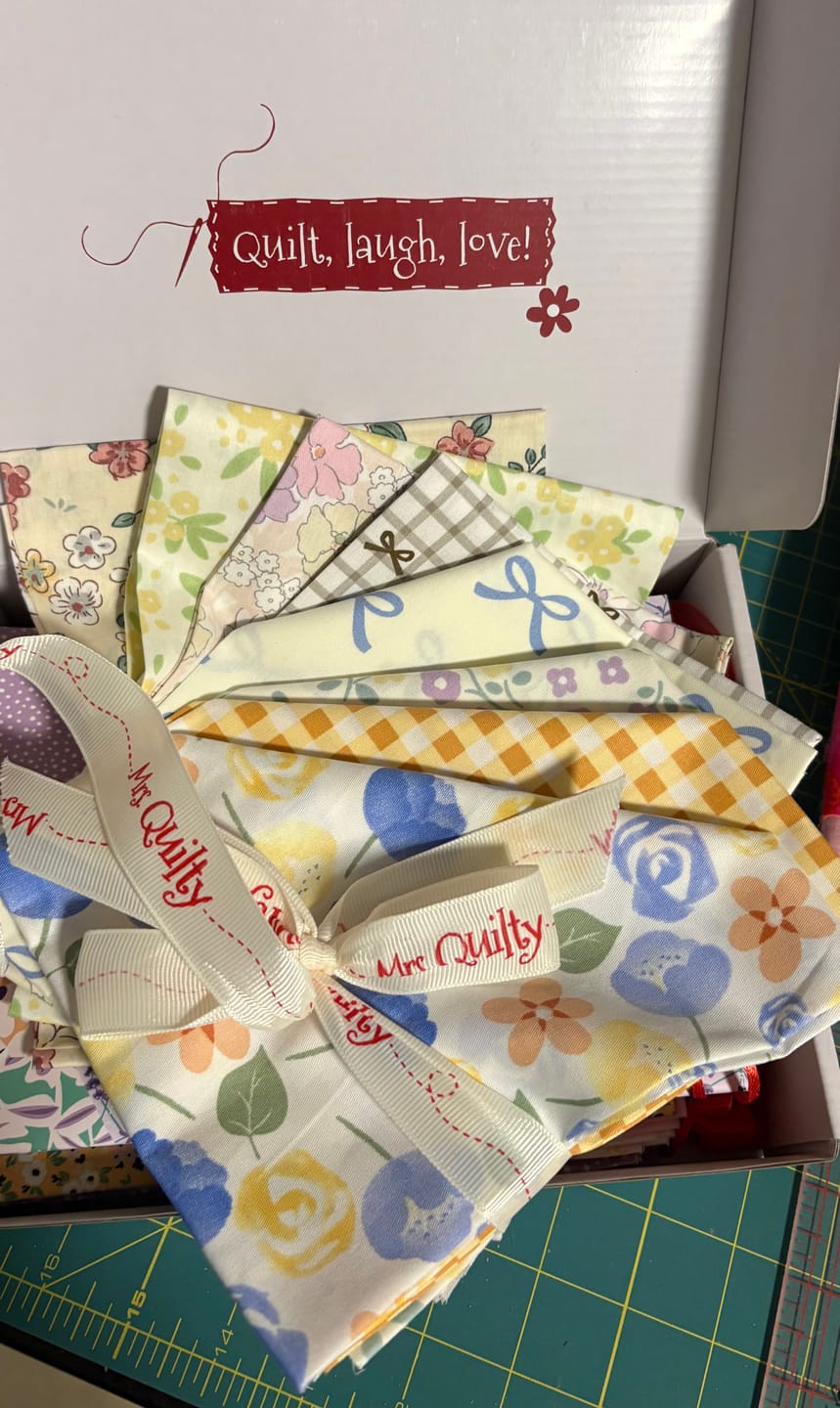 Customer photo review of Extra 8 Mystery fat quarters monthly addon #2