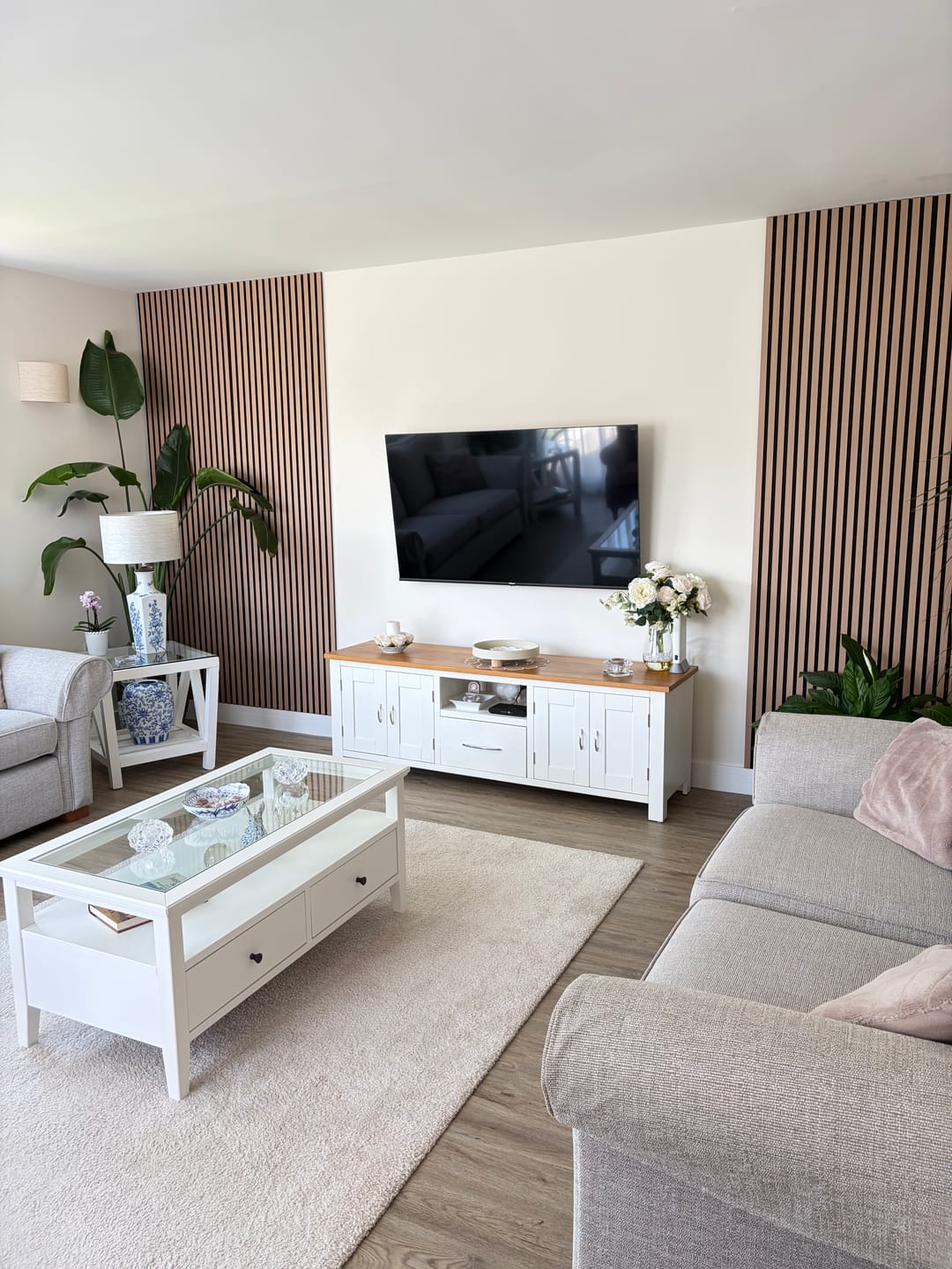 Customer photo review of Premium Acoustic Slatted Wall Panel (Multiple Colours)
