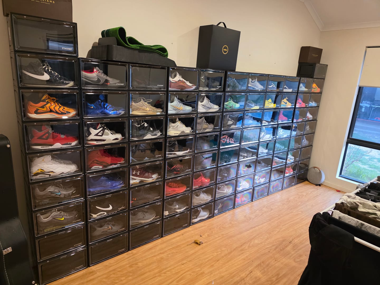 Customer photo review of Magnetic Sneaker Display Case - Buy Bulk (6pcs)